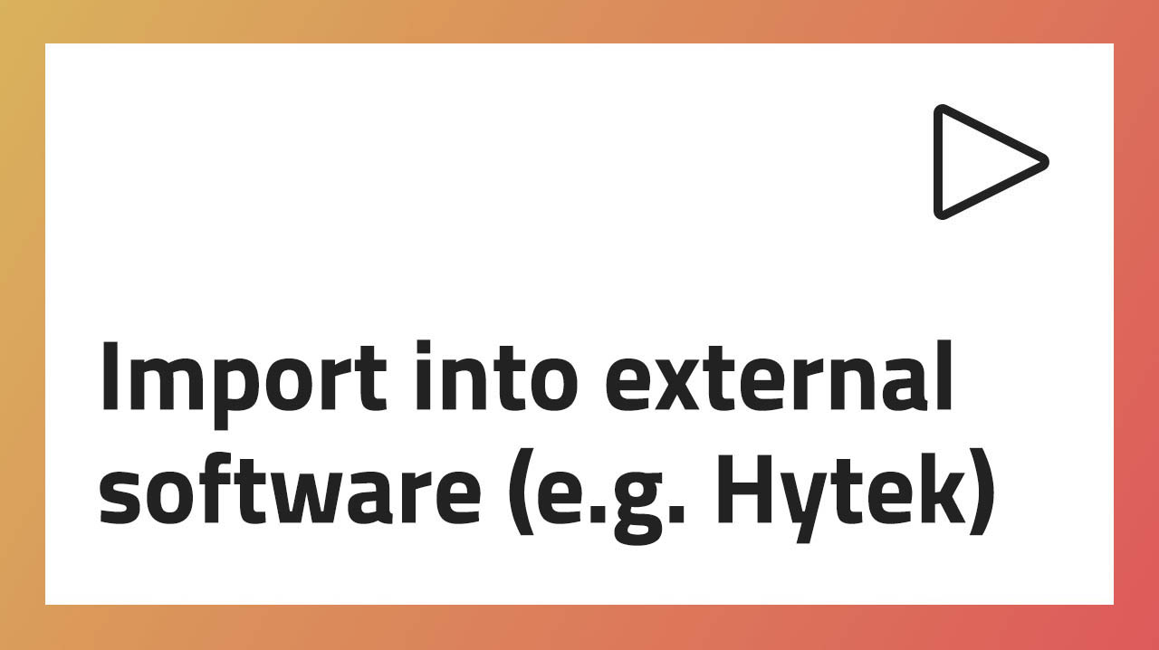 Import into external software (e.g. Hytek, MeetPro, Judo Shiai, etc)